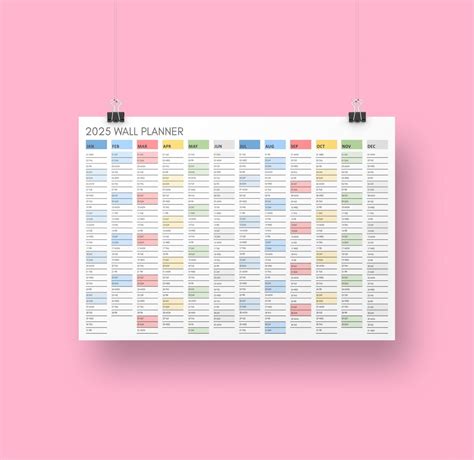 Wall Calendar 2025 Planner Accessories