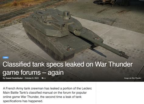 War Thunder Forum Leak