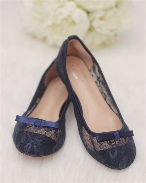 Wearing Navy Blue Flats