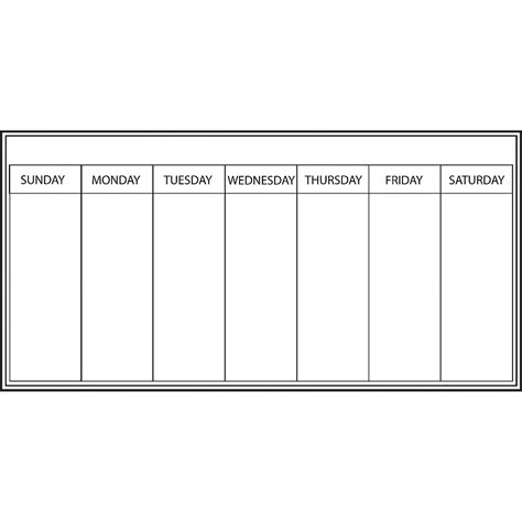 Weekly Whiteboard Calendar Printable