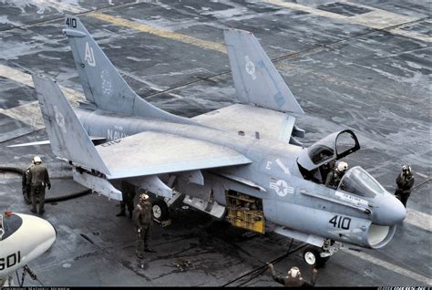 A-7E Corsair II on carrier deck