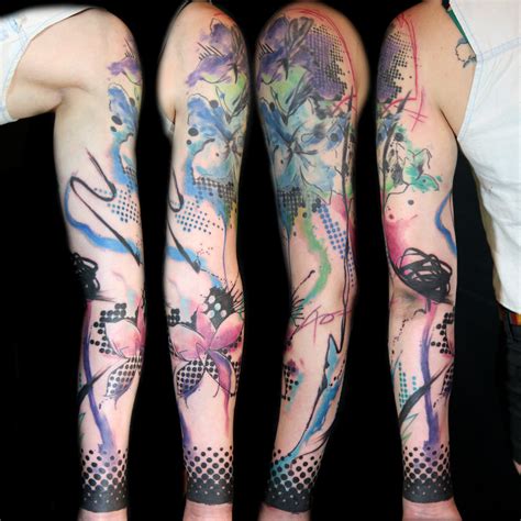 Abstract Arm Sleeve Tattoos