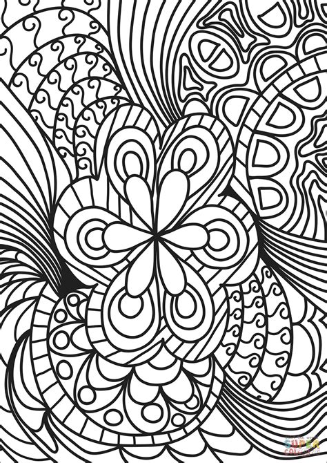 Abstract art coloring pages for creative freedom