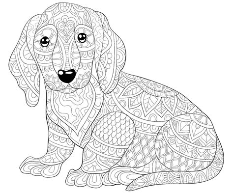 Abstract Dog Coloring Pages