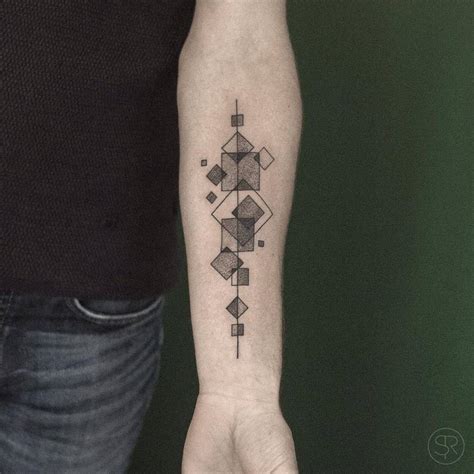 Abstract geometry tattoos