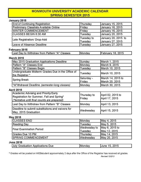 Academic calendar Fordham