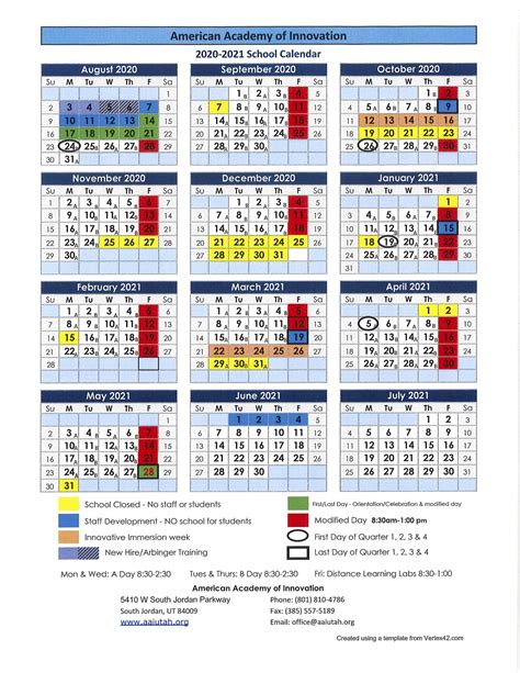 Academic Calendar Highlights