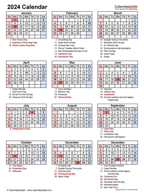 Academic Calendar Holiday Schedules