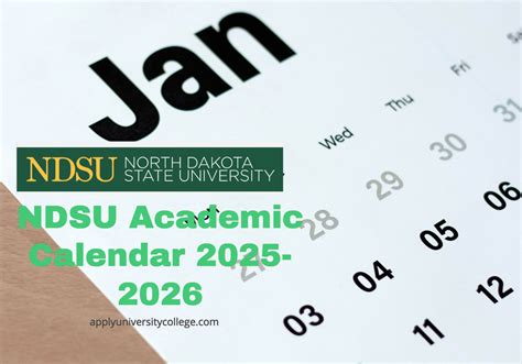 NDSU Academic Calendar Image 10