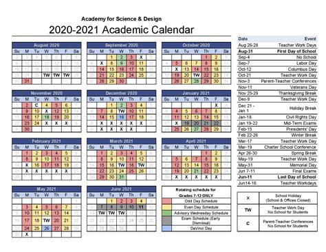 Academic Schedule