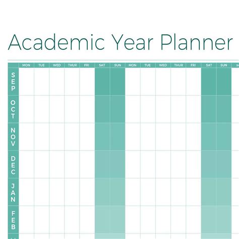 Academic Year Planner