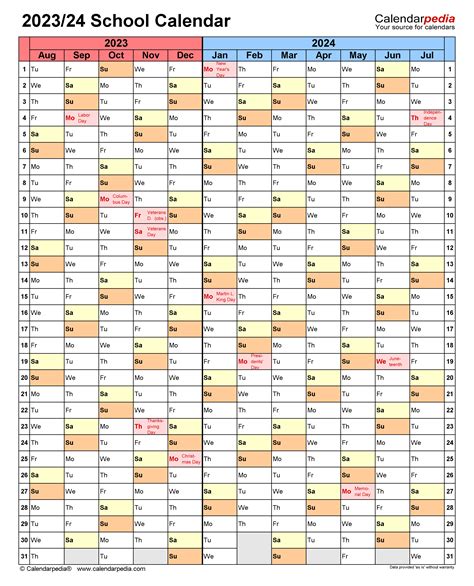 Academic Year Schedule