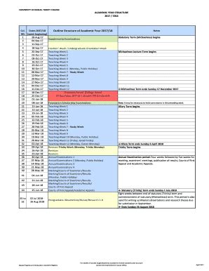 Academic Year Structure