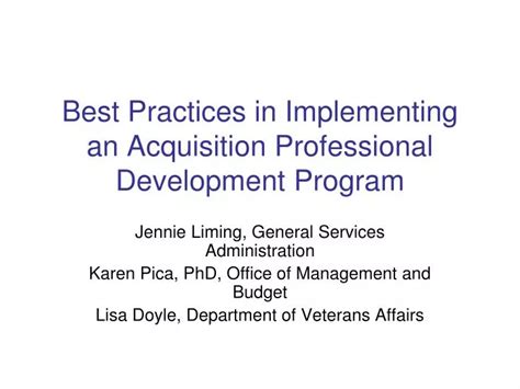 Acquisition Professional Development