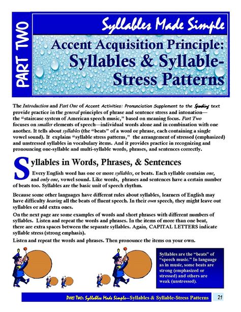 Acquisition syllable stress