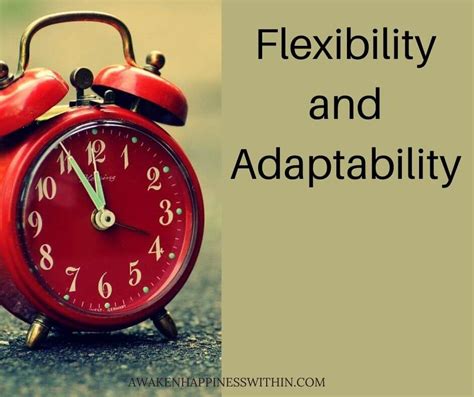 Adaptability and Flexibility