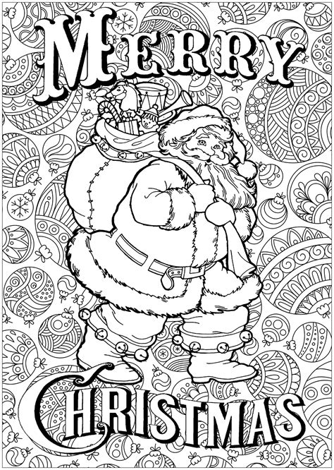 Christmas coloring sheets for adults to relax