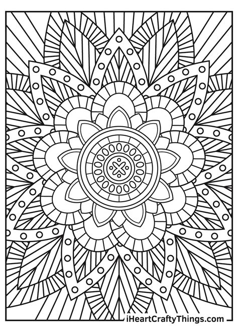 Adult coloring pages for stress relief