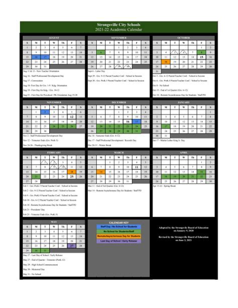 Advanced Features CWRU Calendar Image