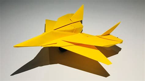 An advanced jet fighter paper plane design