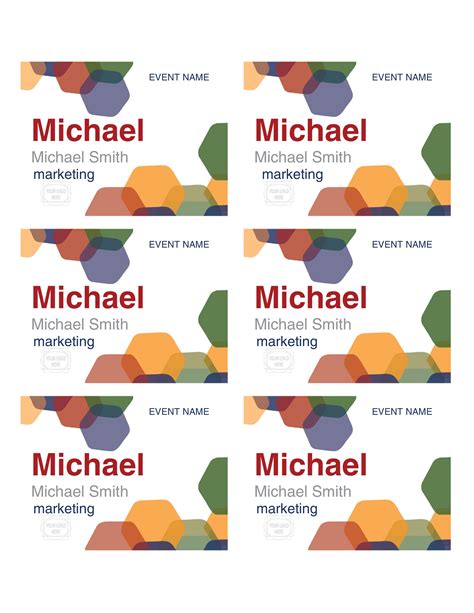 Advantages of printable name tags templates