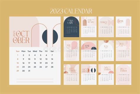 Aesthetic calendar design principles