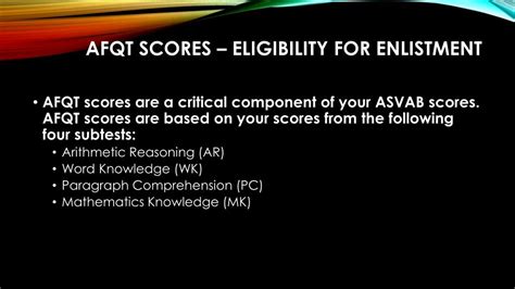 AFQT Eligibility