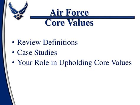 Air Force Core Values in Action