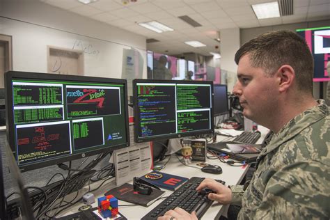 Air Force Cyber Security Specialists at Work