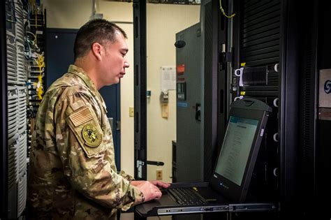 Air Force cybersecurity specialists at work