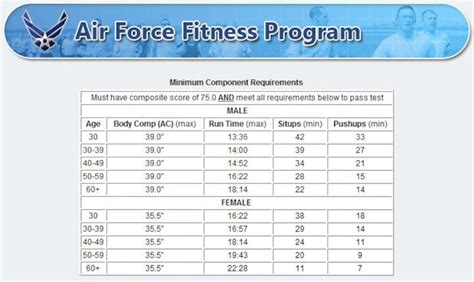 Air Force Fitness Standards Image 6