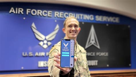 Air Force Recruiter Helping Prospective Airman