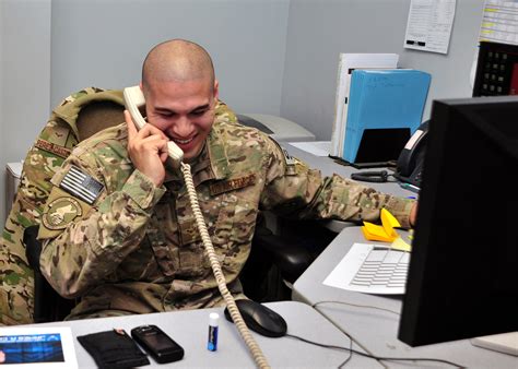 Air Force recruiter on phone