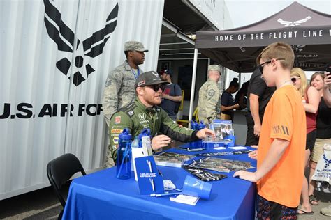 Air Force recruiting event crowd