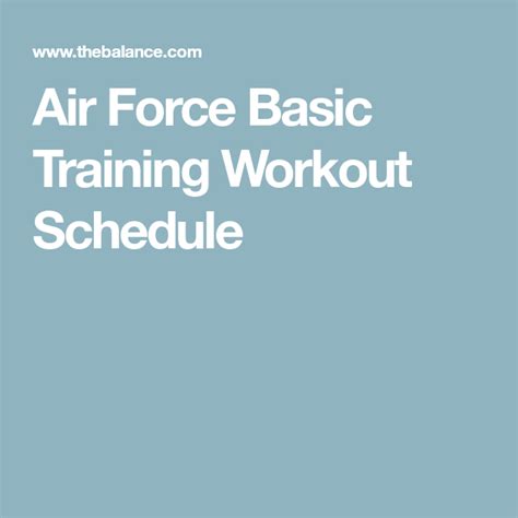 Air Force Workout Tips