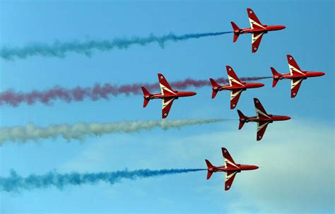 A photo of a family enjoying an air show