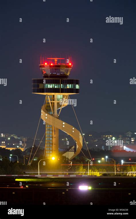 Air Traffic Control Tower at Night