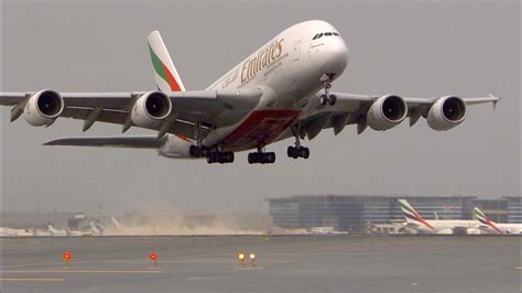 An image of the Airbus A380 taking off