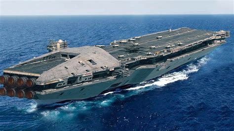 Aircraft carrier at sea