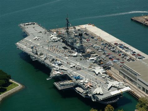 Aerial view of the USS Midway Museum