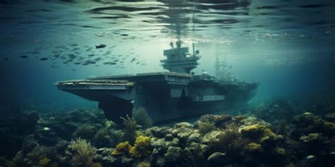 Aircraft Carrier Underwater View