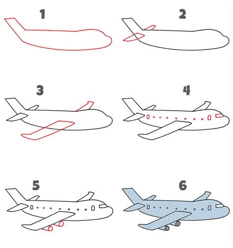 Airplane drawing tutorial