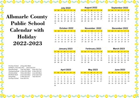 Albemarle County Schools Calendar