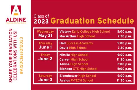 Aldine Calendar Scheduling