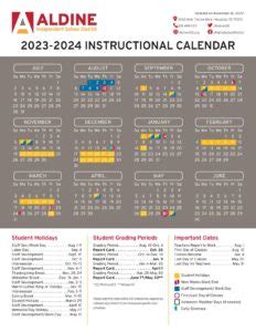 Aldine ISD Calendar