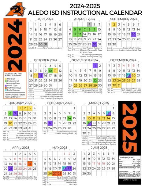 Aledo ISD Calendar Benefits