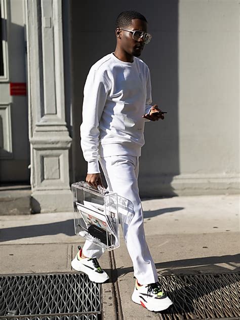 All-white wardrobe style