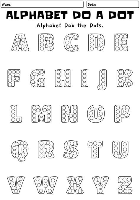 Alphabet Dot to Dot Printables