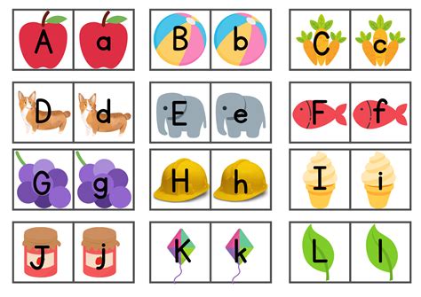 Alphabet matching games