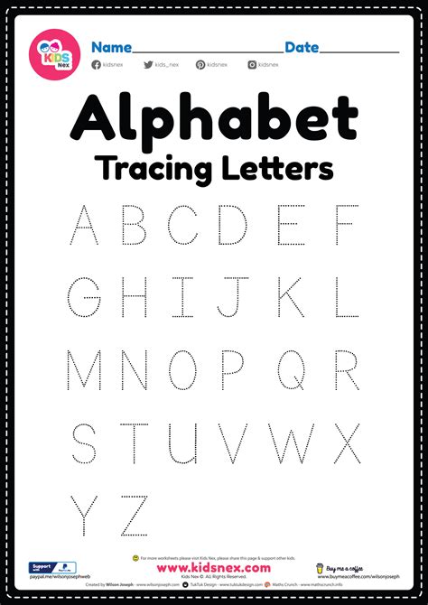 Alphabet printable worksheets for easy practice